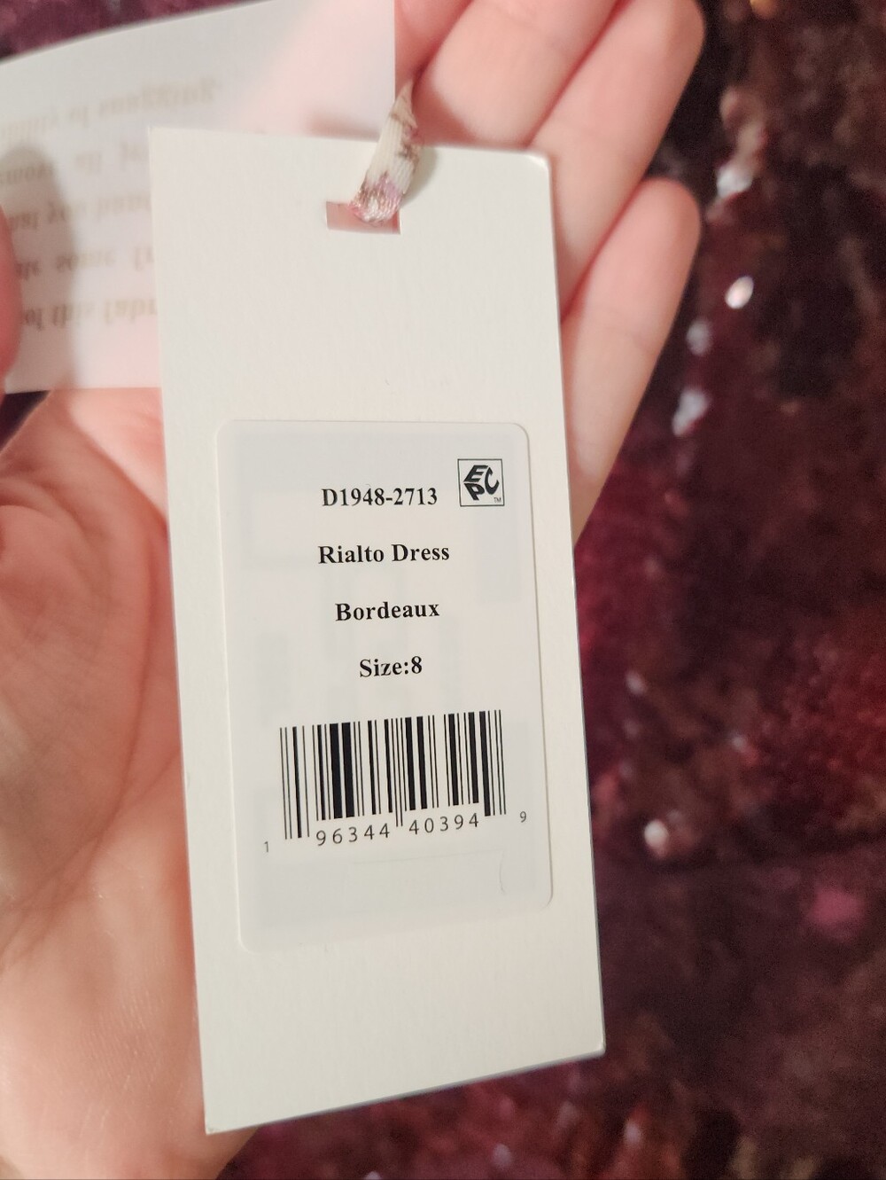 LOVESHACKFANCY Rialto Sequin Maxi Dress in Bordeaux $995 MSRP NEW NWT - Picture 4 of 7